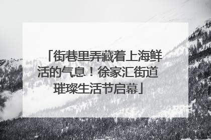 街巷里弄藏着上海鲜活的气息！徐家汇街道璀璨生活节启幕