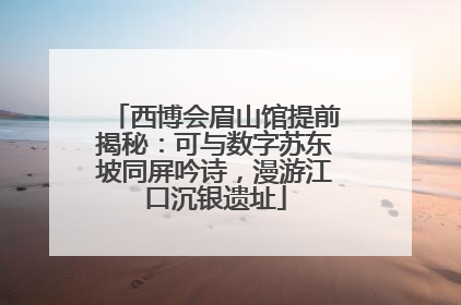 西博会眉山馆提前揭秘：可与数字苏东坡同屏吟诗，漫游江口沉银遗址