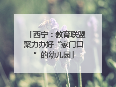 西宁：教育联盟聚力办好“家门口”的幼儿园