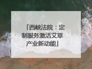 西峡法院：定制服务激活艾草产业新动能