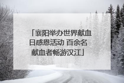 襄阳举办世界献血日感恩活动 百余名献血者畅游汉江