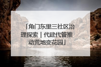 角门东里三社区治理探索｜代建代管推动荒地变花园