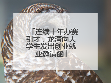 连续十年办赛引才，龙湾向大学生发出创业就业邀请函