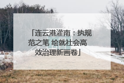 连云港灌南：执规范之笔 绘就社会高效治理新画卷