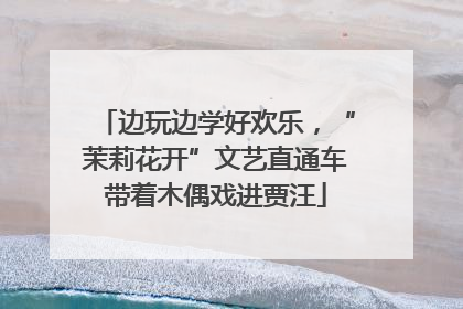 边玩边学好欢乐，“茉莉花开”文艺直通车带着木偶戏进贾汪