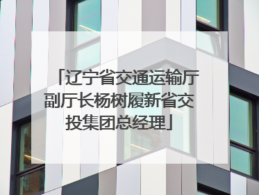 辽宁省交通运输厅副厅长杨树履新省交投集团总经理