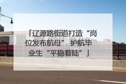 辽源路街道打造“岗位发布航母” 护航毕业生“平稳着陆”