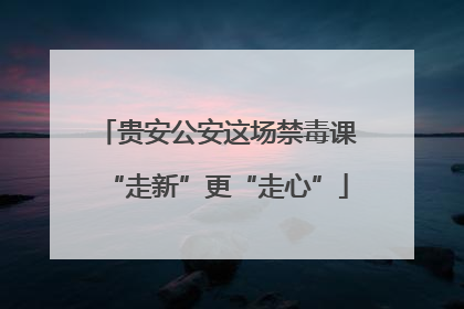 贵安公安这场禁毒课“走新”更“走心”