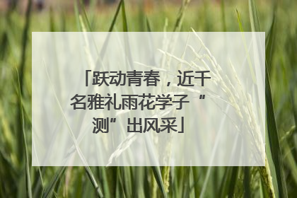 跃动青春，近千名雅礼雨花学子“测”出风采