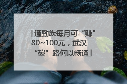 通勤族每月可“赚”80~100元，武汉“碳”路何以畅通