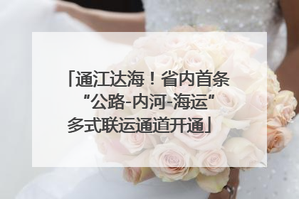通江达海！省内首条“公路-内河-海运”多式联运通道开通
