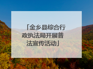 金乡县综合行政执法局开展普法宣传活动