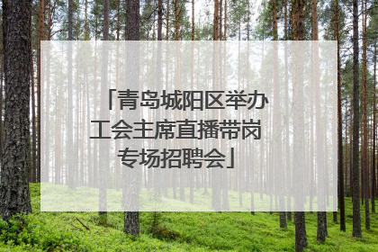 青岛城阳区举办工会主席直播带岗专场招聘会
