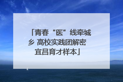 青春“医”线牵城乡 高校实践团解密宜昌育才样本