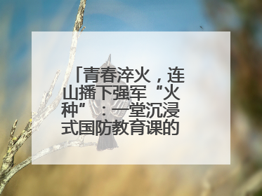 青春淬火，连山播下强军“火种”：一堂沉浸式国防教育课的“燃”效应