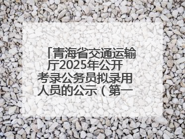 青海省交通运输厅2025年公开考录公务员拟录用人员的公示（第一批次）
