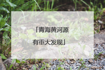 青海黄河源有重大发现