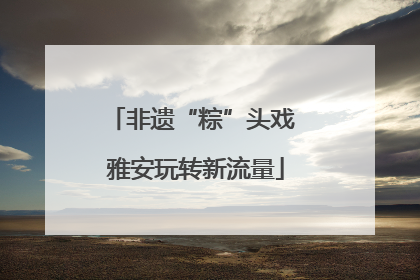 非遗“粽”头戏 雅安玩转新流量