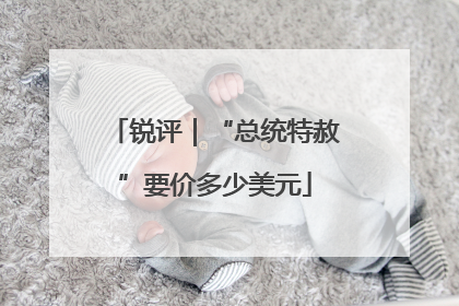 锐评｜“总统特赦”要价多少美元