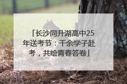 长沙同升湖高中25年送考节：千余学子赴考，共绘青春答卷