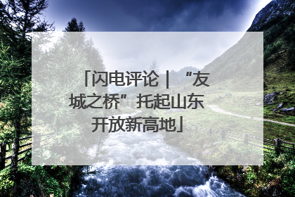闪电评论｜“友城之桥”托起山东开放新高地