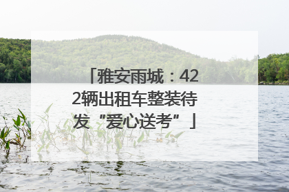 雅安雨城：422辆出租车整装待发“爱心送考”