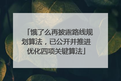 饿了么再披露路线规划算法，已公开并推进优化四项关键算法