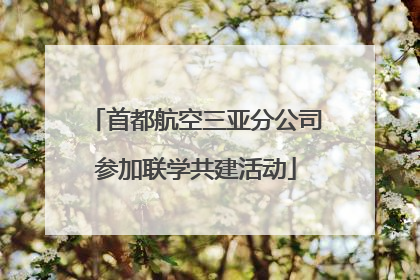 首都航空三亚分公司参加联学共建活动