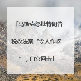 马斯克怒批特朗普税改法案“令人作呕”，白宫回击