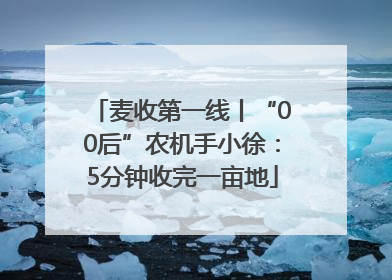 麦收第一线丨“00后”农机手小徐：5分钟收完一亩地
