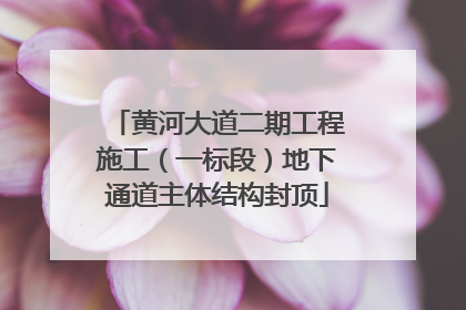 黄河大道二期工程施工（一标段）地下通道主体结构封顶