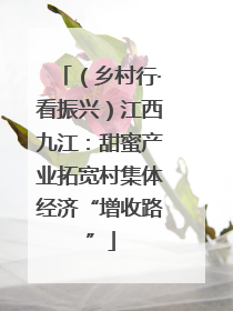 （乡村行·看振兴）江西九江：甜蜜产业拓宽村集体经济“增收路”