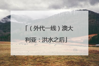 （外代一线）澳大利亚：洪水之后