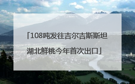 108吨发往吉尔吉斯斯坦 湖北鲜桃今年首次出口