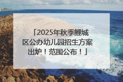 2025年秋季鲤城区公办幼儿园招生方案出炉！范围公布！