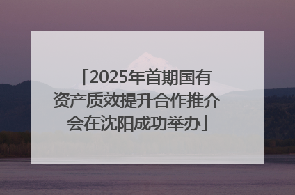 2025年首期国有资产质效提升合作推介会在沈阳成功举办