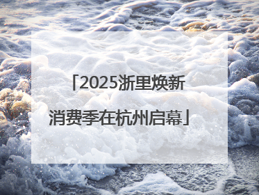 2025浙里焕新消费季在杭州启幕