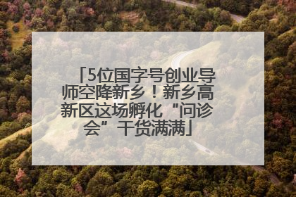 5位国字号创业导师空降新乡！新乡高新区这场孵化“问诊会”干货满满
