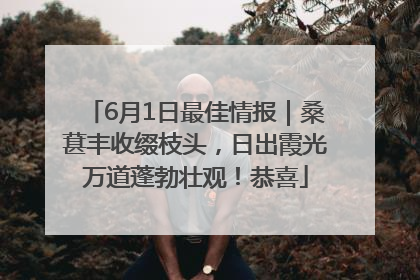 6月1日最佳情报｜桑葚丰收缀枝头，日出霞光万道蓬勃壮观！恭喜