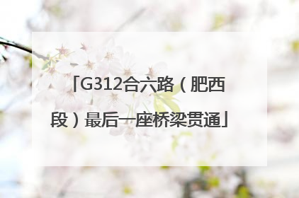 G312合六路（肥西段）最后一座桥梁贯通