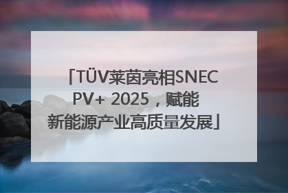 TÜV莱茵亮相SNEC PV+ 2025，赋能新能源产业高质量发展